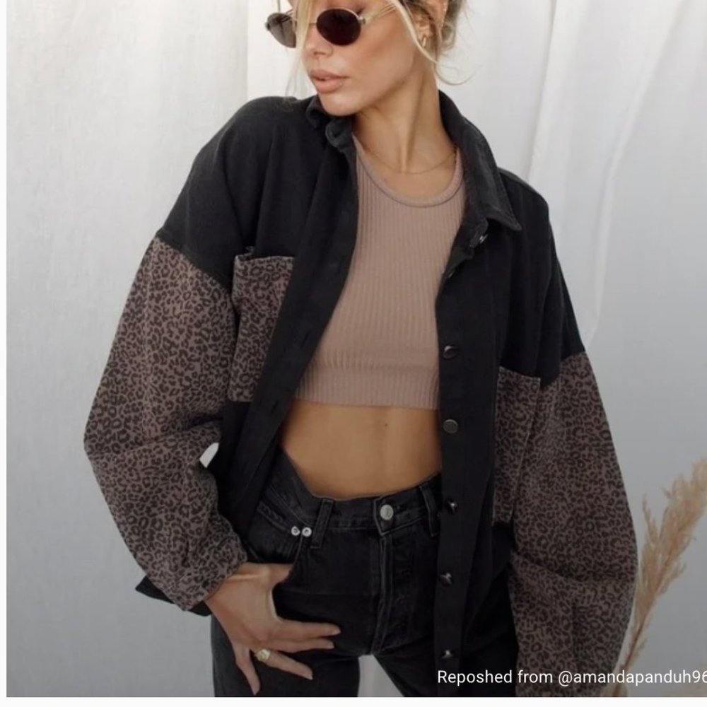12th Tribe Leopard Shacket